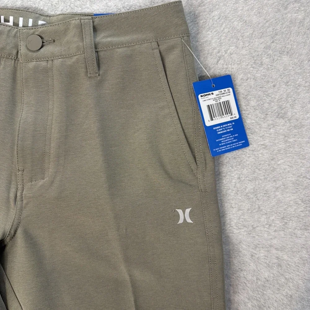 HURLEY Hybrid Walkshort Men's Green Sz28 Quick Dry Polyester spandex Golf Shorts